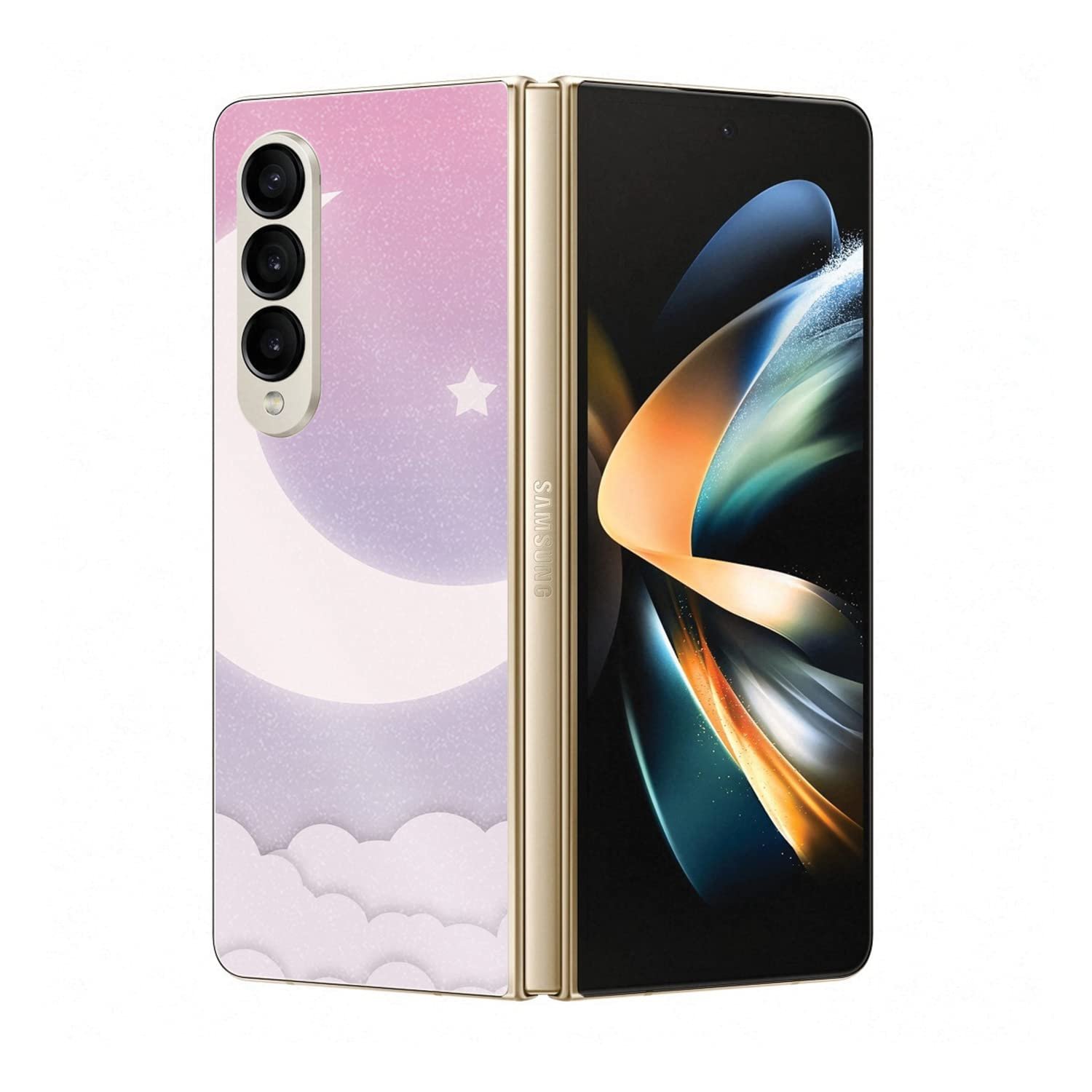 MightySkins Skin Brillante Glitter para Galaxy Z Fold 4