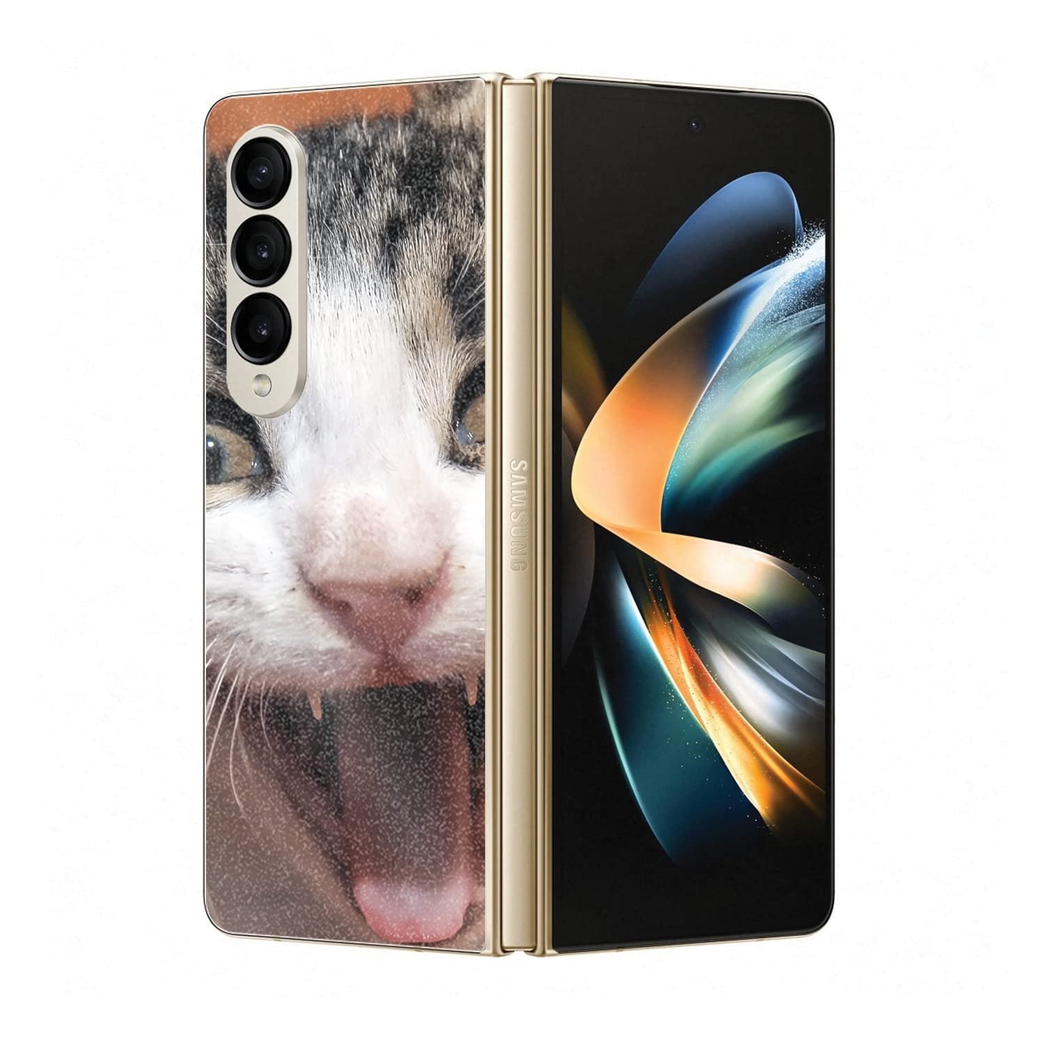 MightySkins Skin Glitter Lol Cat para Galaxy Z Fold 4