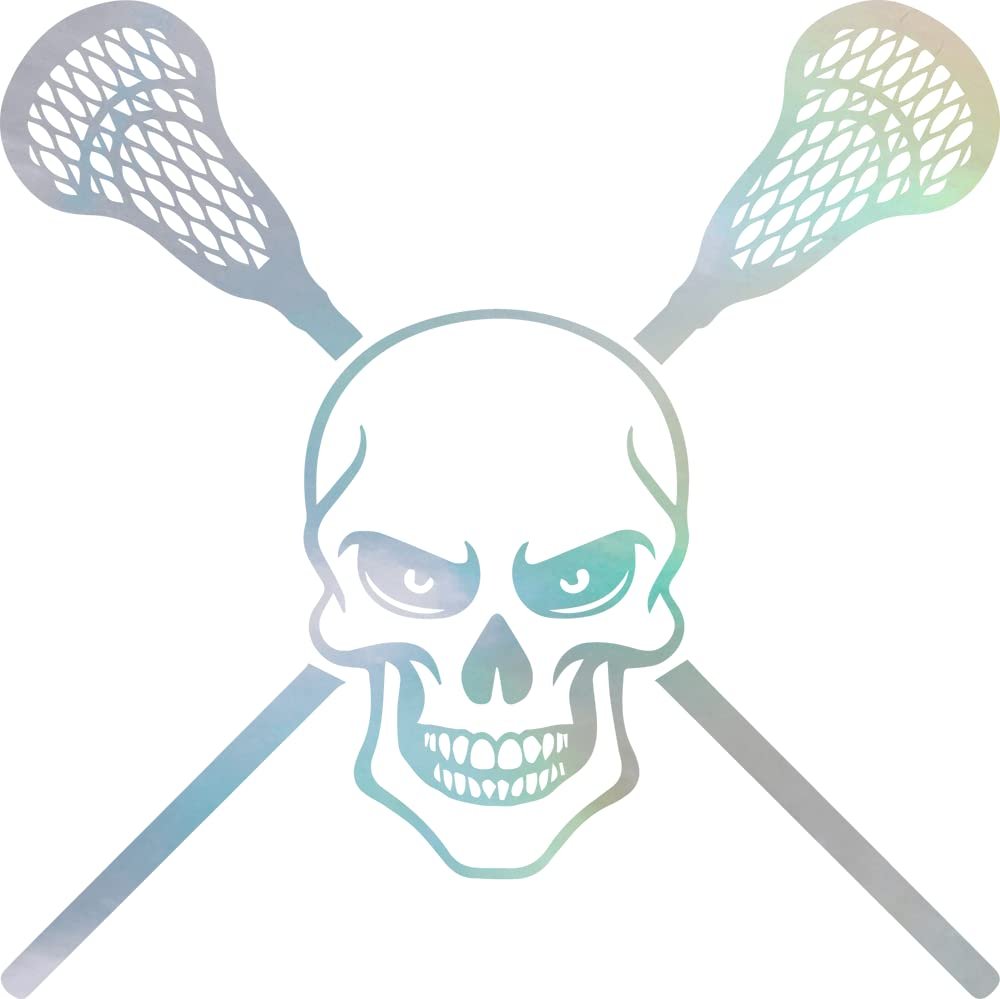 NBFU Palos Lacrosse Cruzados con Calavera Holográfico, 2 pz