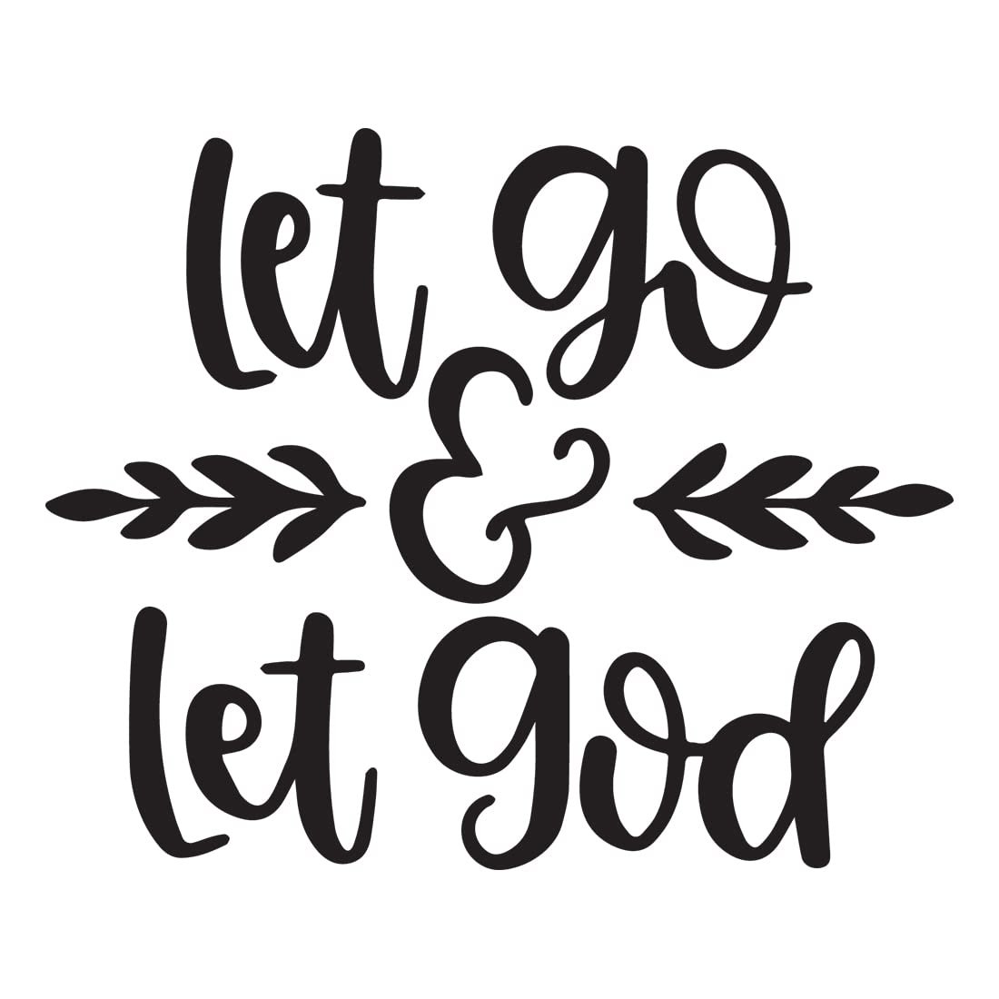 NBFU Viniles Cristianos 'Let Go Let God' Negro, Set de 2