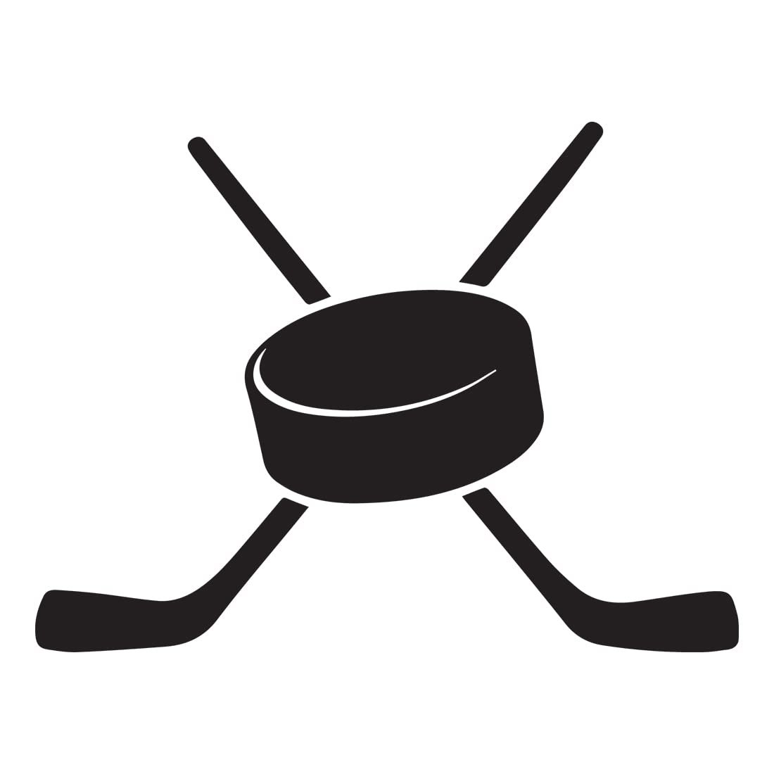 NBFU Sport Hockey Sticks Puck 1 (Negro) — Set de 2