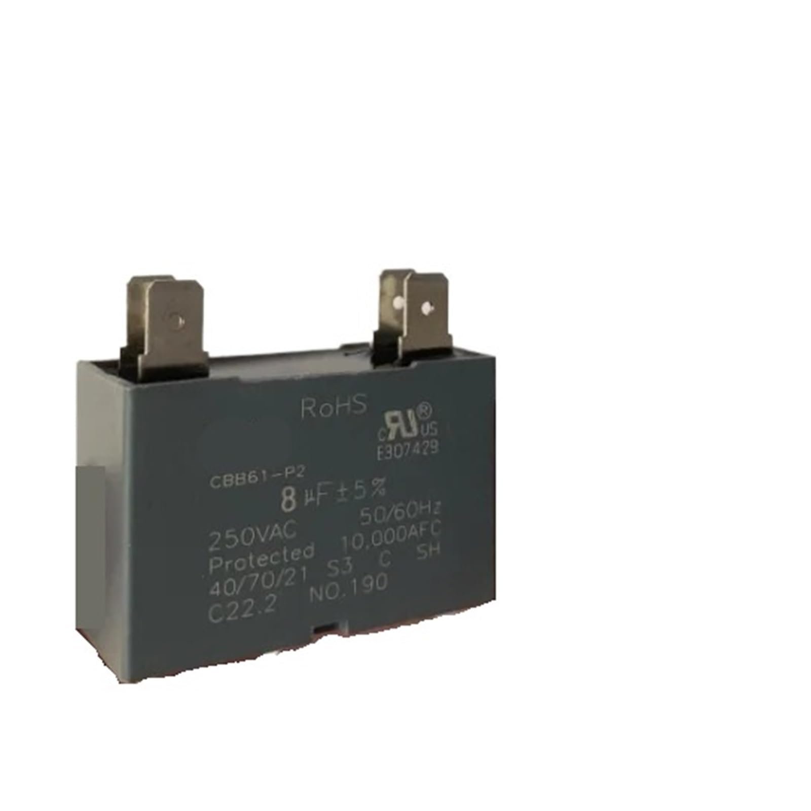 Capacitor CBB61 8 µF 250 VAC para motor