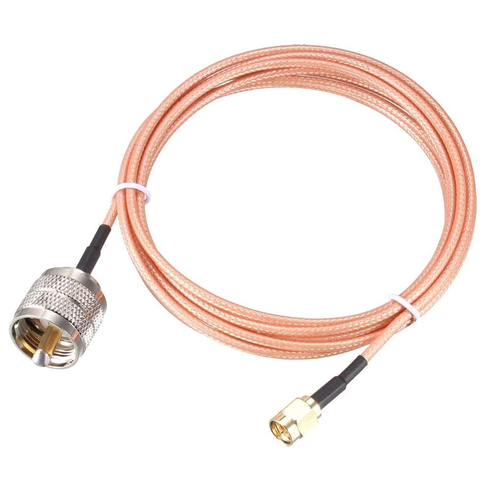Boxonly Cable coaxial RG316 50 Ohm 10 Ft PL-259 a SMA
