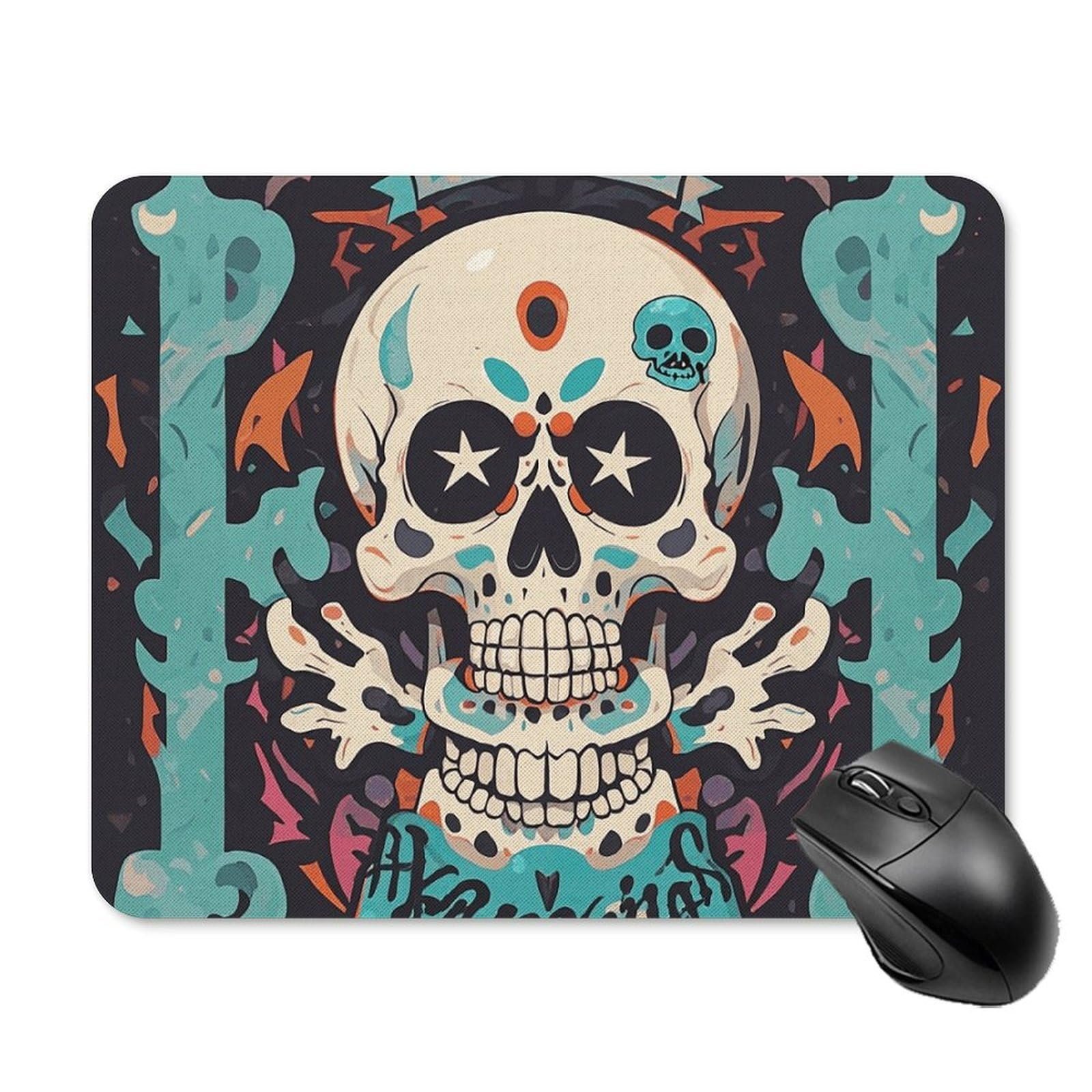 Mousepad Rock 'n' Roll Skull 20×25 cm antideslizante