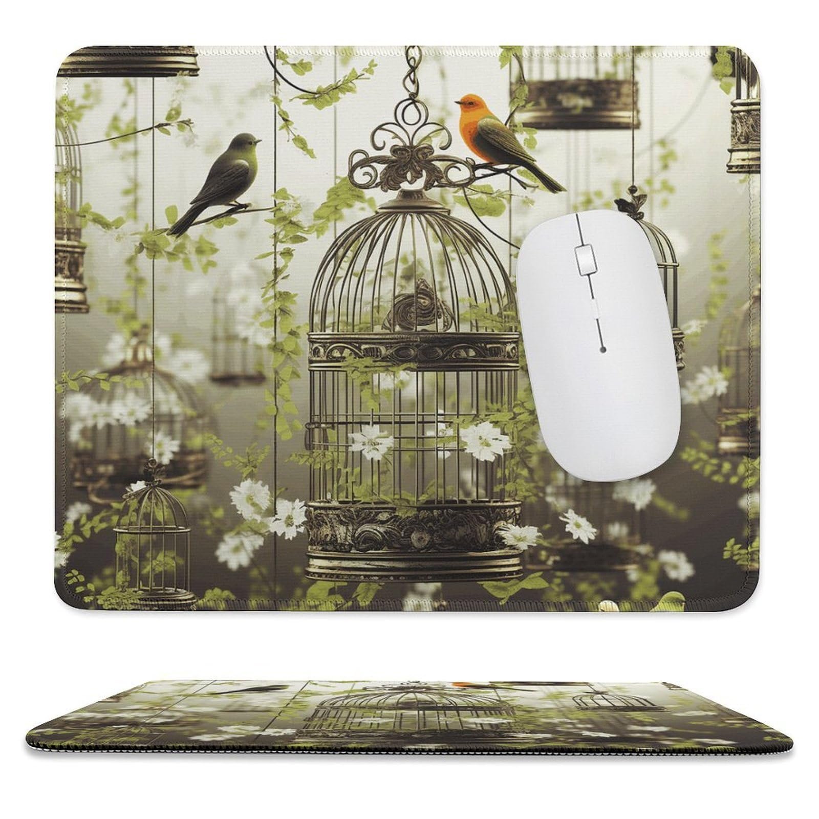Mousepad mini antideslizante — Jaulas y pájaros
