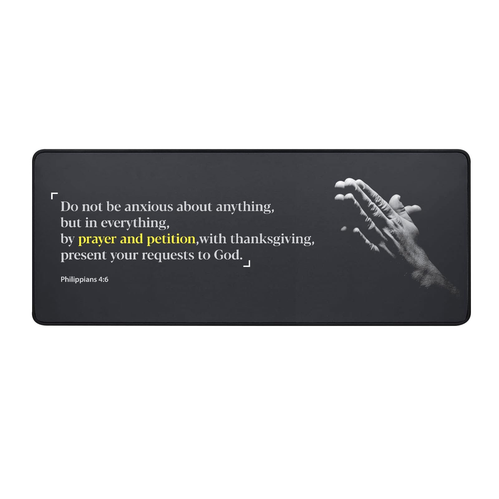 Mousepad XL Filipenses 4:6 — No te angusties (800×300 mm)