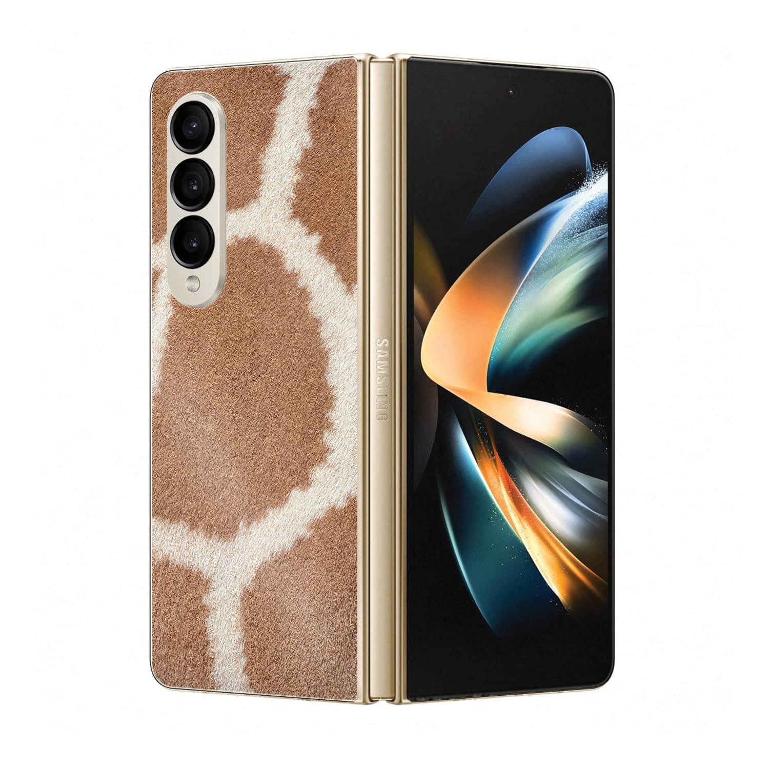 MightySkins Skin Brillante Galaxy Z Fold 4 - Jirafa