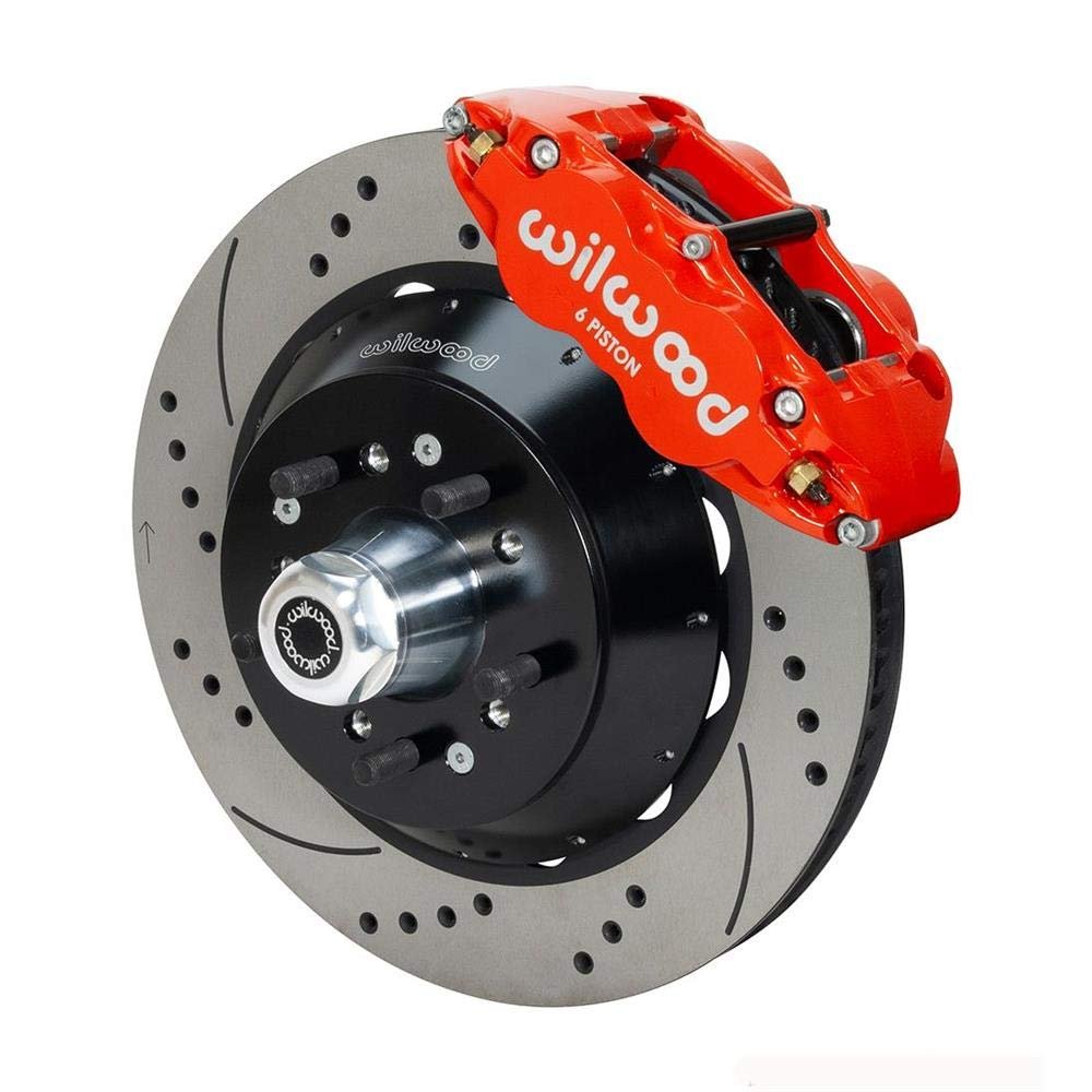 FNSL6R Kit cubo delantero 14.00" perforado - Rojo