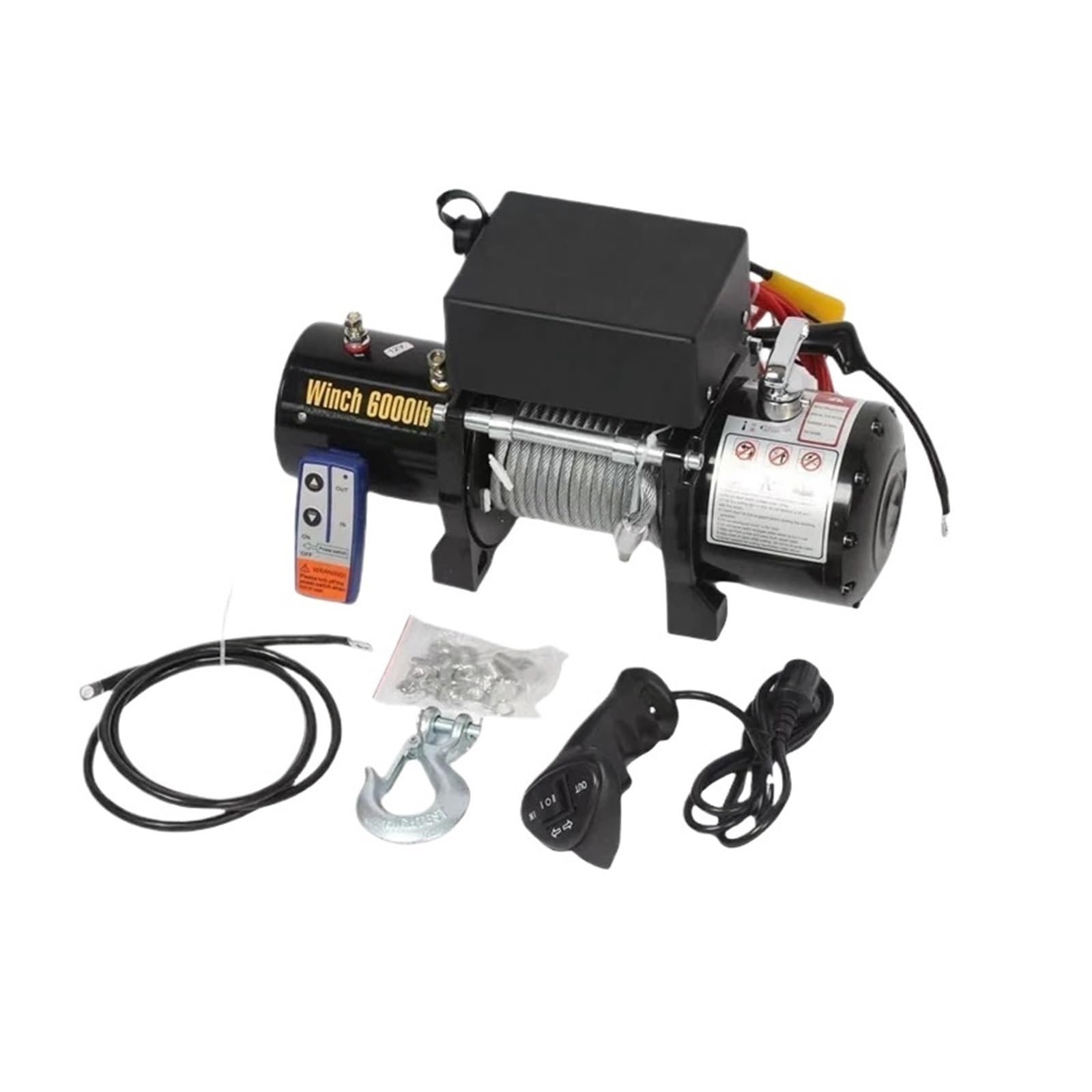 Cabrestante Eléctrico 12V 3500 lb para Camioneta