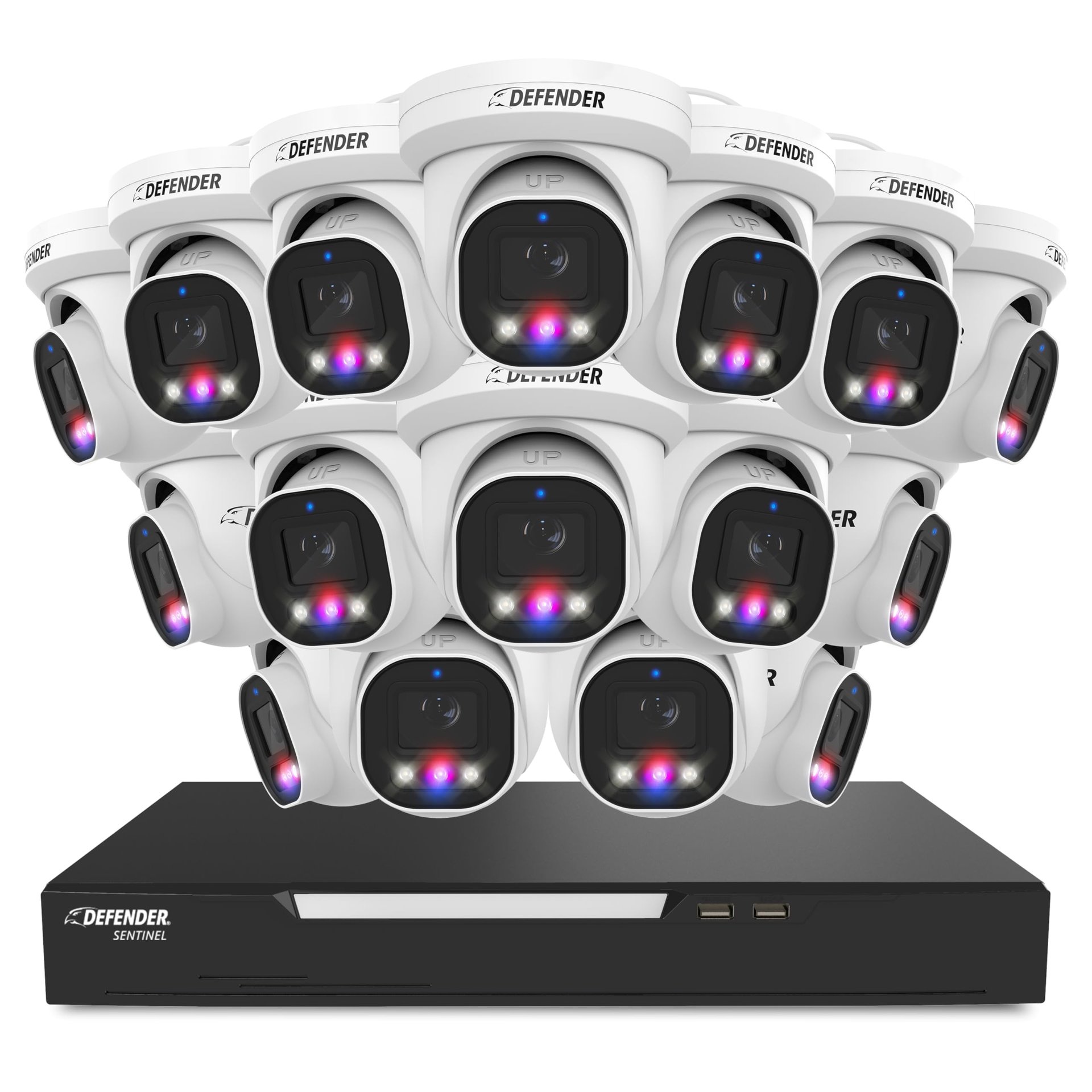 Defender Sentinel Pro NVR 16CH AI, 16 cámaras Turret