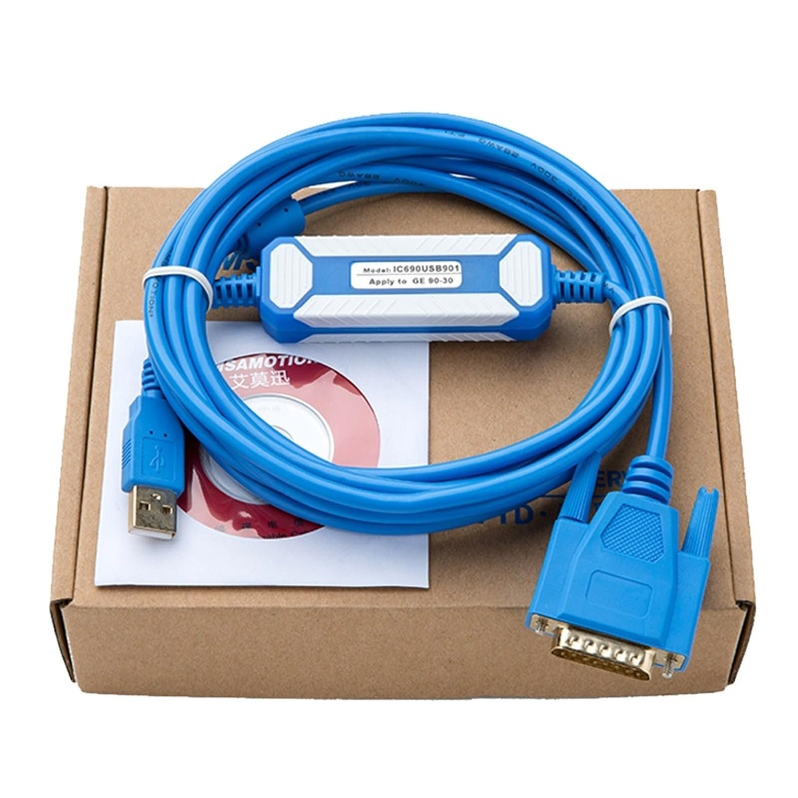LKKBAD Cable de programación GE PLC IC690USB901+ 3 m